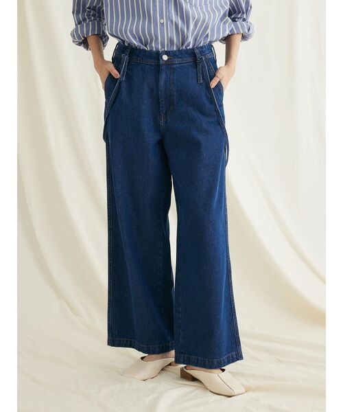CRAFT STANDARD BOUTIQUE(クラフトスタンダードブティック)の「2WAYサロペット(その他パンツ・レディース・ブルー系その他/ダークインディゴブルー/ナチュラル・L/XL/M/S)」の4枚目の写真