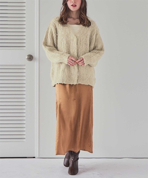 titivate（ティティベイト）の「ﾓﾍｱﾗｲｸｼｬｷﾞｰVﾈｯｸﾆｯﾄｶｰﾃﾞｨｶﾞﾝ（カーディガン/ボレロ・レディース・ライトベージュ/グレー/ブルー・M/S）」の15枚目の写真