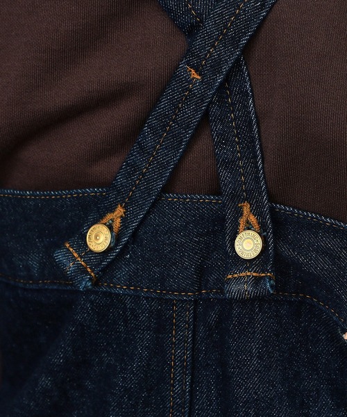 SOMETHING（サムシング）の「atelier SOMETHING/アトリエサムシング カーゴサスペンダーベアデニムサロペットスカート（つなぎ/オールインワン・レディース・ライトインディゴブルー/インディゴブルー・MEDIUM/SMALL）」の9枚目の写真