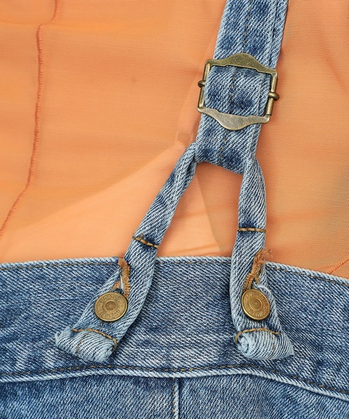 SOMETHING（サムシング）の「atelier SOMETHING/アトリエサムシング カーゴサスペンダーベアデニムサロペットスカート（つなぎ/オールインワン・レディース・ライトインディゴブルー/インディゴブルー・MEDIUM/SMALL）」の17枚目の写真