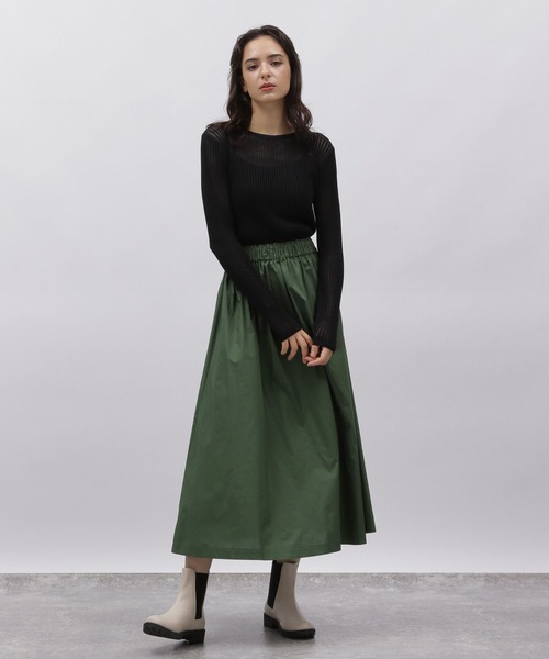 LAKOLE（ラコレ）の「タイプライターフレアスカート / 972308（スカート・レディース・ダークグリーン/ベージュ/ブラック・SMALL/MEDIUM）」の14枚目の写真