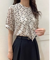 TOKYO SHIRTS | スタンドカラー 半袖ブラウス(シャツ/ブラウス)