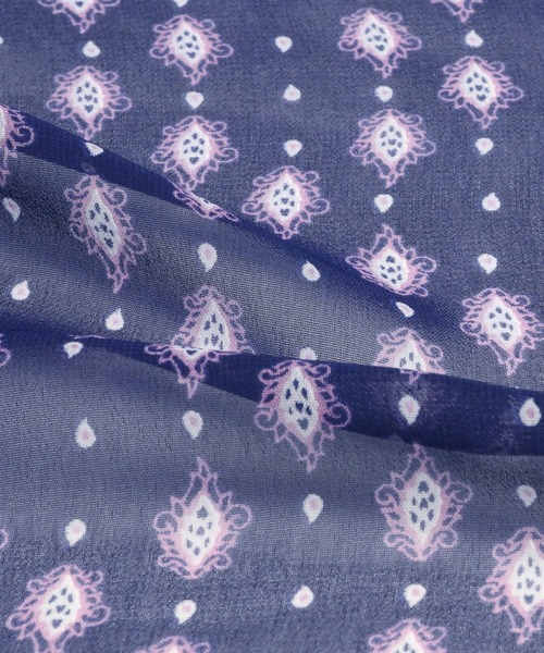 TOKYO SHIRTS(トウキョウシャツ)の「スタンドカラー 半袖ブラウス(シャツ/ブラウス・レディース・ネイビー/ホワイト/ライトイエロー・M/L)」の18枚目の写真