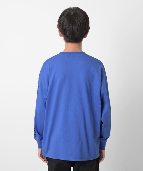 GLAZOS（グラソス）の「USAコットン・袖ロゴプリントビッグ長袖Tシャツ（その他トップス・キッズ・ブラック/ホワイト/ブルー・150cm/160cm/170cm/140cm）」の7枚目の写真