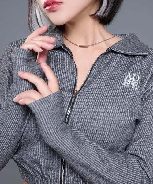 adree（アドリー）の「rhinestone metal plate chain necklace / ラインストーンメタルプレートチェーンネックレス（ネックレス・レディース・シルバー/ゴールド・FREE）」の4枚目の写真