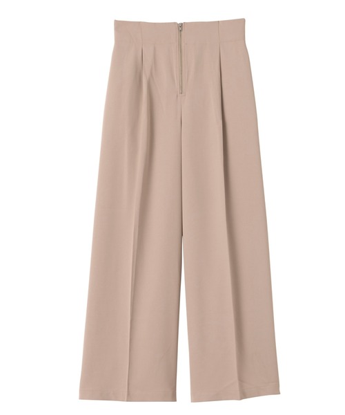 GeeRA(ジーラ)の「ハイウエストジップワイドパンツ(スラックス・レディース・ライトベージュ/ブラック・LARGE/MEDIUM)」の11枚目の写真