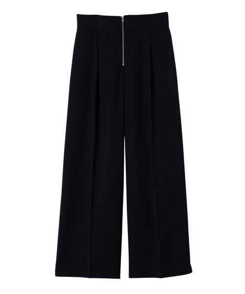 GeeRA(ジーラ)の「ハイウエストジップワイドパンツ(スラックス・レディース・ライトベージュ/ブラック・LARGE/MEDIUM)」の12枚目の写真