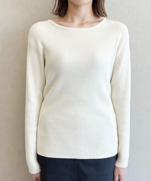 studio CLIP(スタディオクリップ)の「《days》12ゲージリブプルオーバー(ニット/セーター・レディース・オレンジ/ブラウン/その他1/オフホワイト・LARGE/MEDIUM)」の6枚目の写真