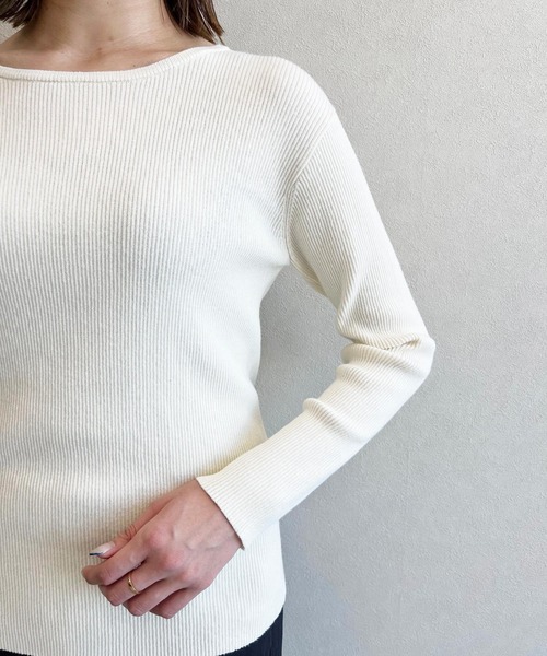 studio CLIP(スタディオクリップ)の「《days》12ゲージリブプルオーバー(ニット/セーター・レディース・オレンジ/ブラウン/その他1/オフホワイト・LARGE/MEDIUM)」の9枚目の写真