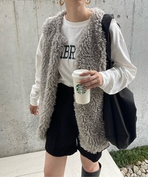 y/m by misato | プードルボアベスト(ベスト)