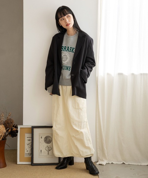 LOWRYS FARM（ローリーズファーム）の「ホッケーカジュアルウラケキモウＬＳ 966168（スウェット・レディース・チャコールグレー/ブルー/ホワイト/グレー・FREE）」の7枚目の写真