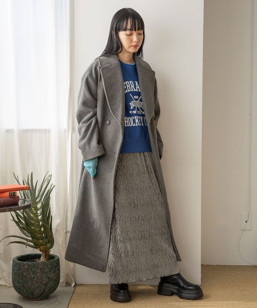 LOWRYS FARM（ローリーズファーム）の「ホッケーカジュアルウラケキモウＬＳ 966168（スウェット・レディース・チャコールグレー/ブルー/ホワイト/グレー・FREE）」の11枚目の写真