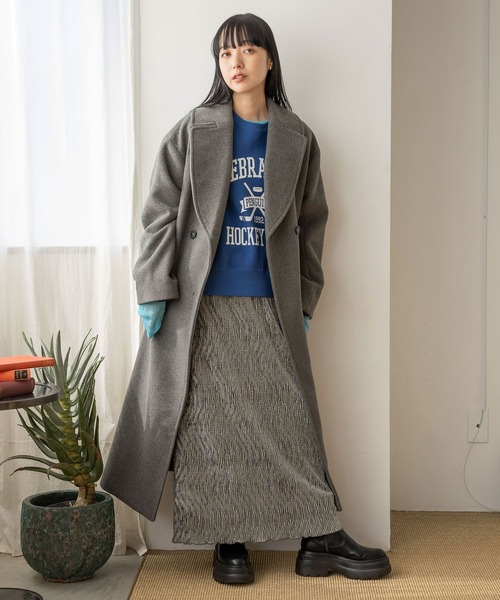 LOWRYS FARM（ローリーズファーム）の「ホッケーカジュアルウラケキモウＬＳ 966168（スウェット・レディース・チャコールグレー/ブルー/ホワイト/グレー・FREE）」の12枚目の写真