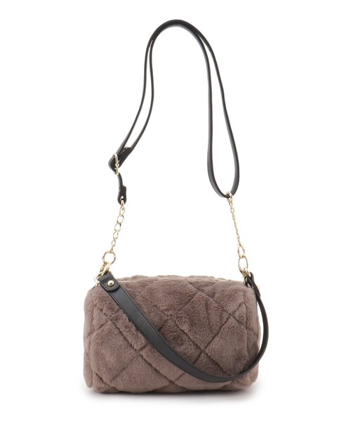 grove（グローブ）の「◆【ヒルナンデス！で紹介】キルトエコファーダブルショルダー（ショルダーバッグ・レディース・グレー/ベージュ/アイボリー/ブラウン系その他・00）」の9枚目の写真