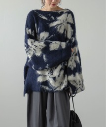 AMELY | ボタニカル柄ニット(ニット/セーター)