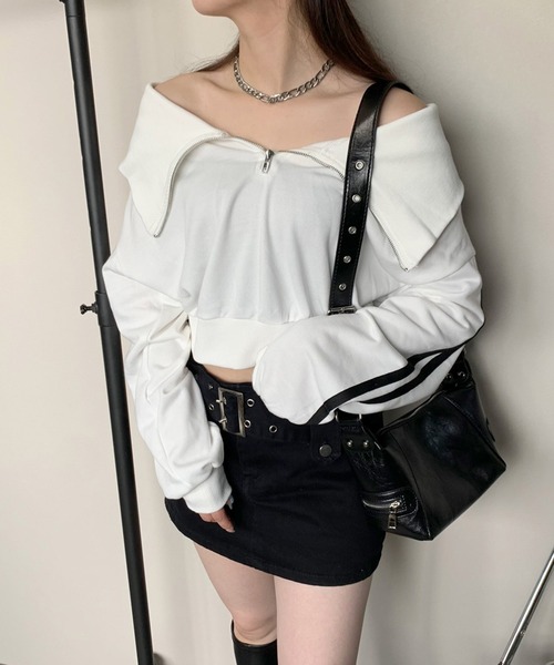 non-hedge（ノンヘッジ）の「ハトメベルトショルダーバッグ（ショルダーバッグ・レディース・ホワイト/ブラック・FREE）」の5枚目の写真