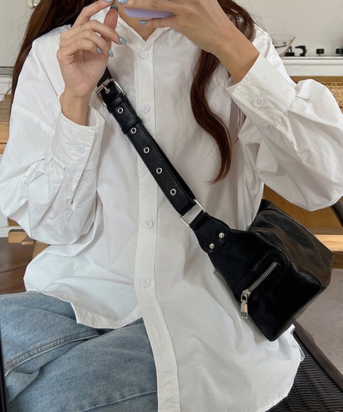 non-hedge（ノンヘッジ）の「ハトメベルトショルダーバッグ（ショルダーバッグ・レディース・ホワイト/ブラック・FREE）」の6枚目の写真