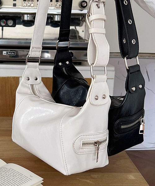 non-hedge（ノンヘッジ）の「ハトメベルトショルダーバッグ（ショルダーバッグ・レディース・ホワイト/ブラック・FREE）」の12枚目の写真