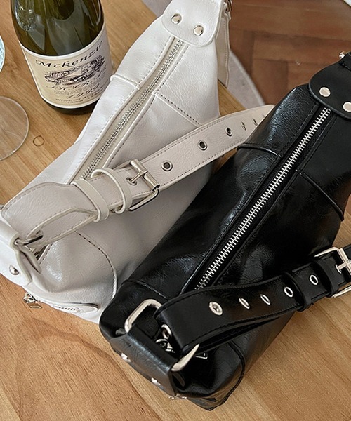 non-hedge（ノンヘッジ）の「ハトメベルトショルダーバッグ（ショルダーバッグ・レディース・ホワイト/ブラック・FREE）」の13枚目の写真