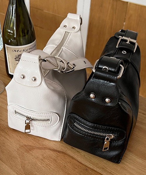 non-hedge（ノンヘッジ）の「ハトメベルトショルダーバッグ（ショルダーバッグ・レディース・ホワイト/ブラック・FREE）」の14枚目の写真