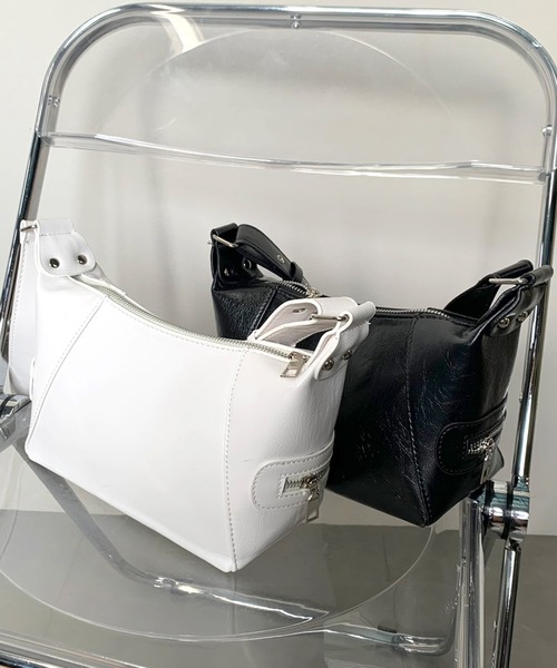 non-hedge（ノンヘッジ）の「ハトメベルトショルダーバッグ（ショルダーバッグ・レディース・ホワイト/ブラック・FREE）」の19枚目の写真