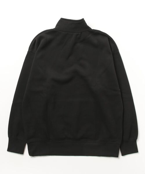 FUNALIVE（ファンアライブ）の「High neck brushed lining half zip sweatshirt / ハイネック裏起毛 ハーフジップスウェット unisex（スウェット・メンズ・ヘザーチャコール/グレイッシュベージュ/ブラック/パープル/オートミール・M/L/XL）」の6枚目の写真