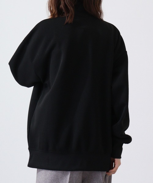 FUNALIVE（ファンアライブ）の「High neck brushed lining half zip sweatshirt / ハイネック裏起毛 ハーフジップスウェット unisex（スウェット・メンズ・ヘザーチャコール/グレイッシュベージュ/ブラック/パープル/オートミール・M/L/XL）」の15枚目の写真