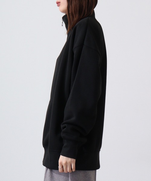 FUNALIVE（ファンアライブ）の「High neck brushed lining half zip sweatshirt / ハイネック裏起毛 ハーフジップスウェット unisex（スウェット・メンズ・ヘザーチャコール/グレイッシュベージュ/ブラック/パープル/オートミール・M/L/XL）」の19枚目の写真