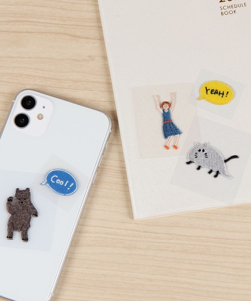 studio CLIP（スタディオクリップ）の「【daily CLIP】刺繍ステッカー モチーフ（その他雑貨・レディース・その他5/その他2/その他8/その他7/その他3/その他4/その他6/その他1/その他9/オフホワイト/ホワイト/ライトグレー/シルバーグレー/サンドグレー/スモーク/ダークグレー/チャコール/ブラック/グレー・FREE）」の20枚目の写真