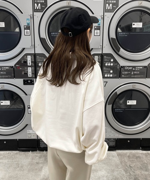 tiptop（ティップトップ）の「【manamiさんコラボ/ZOZO限定】裏毛ハーフジッププルオーバー（スウェット・レディース・チャコールグレー/グレー/アイボリー・FREE）」の8枚目の写真