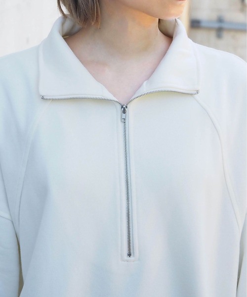 tiptop（ティップトップ）の「【manamiさんコラボ/ZOZO限定】裏毛ハーフジッププルオーバー（スウェット・レディース・チャコールグレー/グレー/アイボリー・FREE）」の17枚目の写真