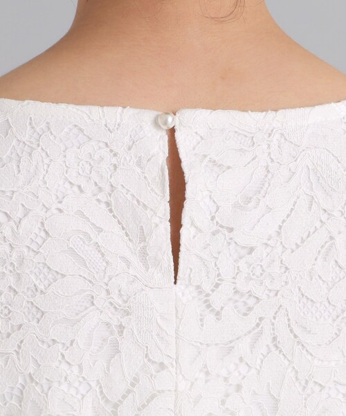 OPAQUE.CLIP（オペークドットクリップ）の「◆≪ヒルナンデス！で紹介≫ 通勤・セレモニー対応/レースブラウス【洗濯機洗い可】（シャツ/ブラウス・レディース・ネイビー/ホワイト・36/42/40/38）」の15枚目の写真