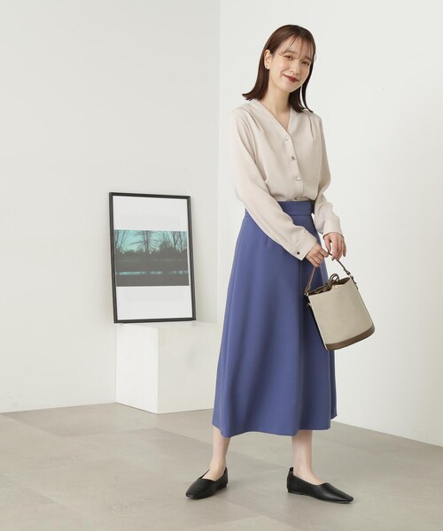 N.（N. Natural Beauty Basic）（エヌエヌナチュラルビューティーベーシック）の「◆配色バケツショルダーバッグ（ビジネスバッグ・レディース・グレー系その他/ブラウン系その他・ﾌﾘ-）」の15枚目の写真