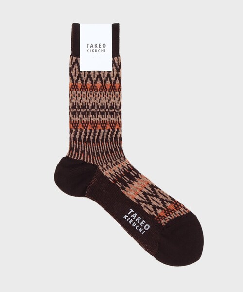 TAKEO KIKUCHI（タケオキクチ）の「◆フェアアイルソックス（ソックス/靴下・メンズ・ダークブラウン系4/ブルー系その他6/ホワイト系7・00）」の3枚目の写真