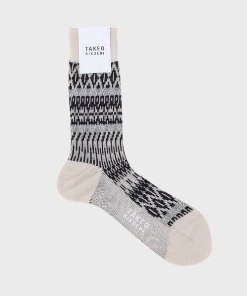 TAKEO KIKUCHI（タケオキクチ）の「◆フェアアイルソックス（ソックス/靴下・メンズ・ダークブラウン系4/ブルー系その他6/ホワイト系7・00）」の4枚目の写真