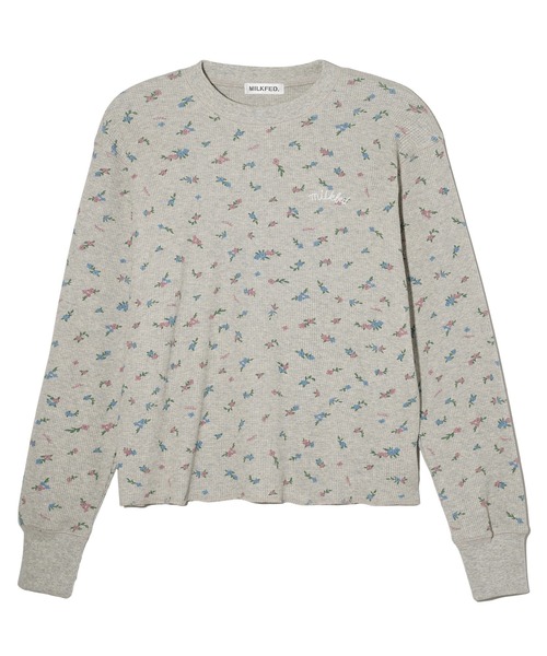 【セール】FLORAL PATTERN WAFFLE L/S TOP（Tシャツ/カットソー）｜MILKFED.（ミルクフェド） 5,432円