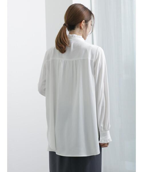 Te chichi(テチチ)の「バイアスレーススタンドフリルブラウス(シャツ/ブラウス・レディース・オフホワイト・F)」の5枚目の写真