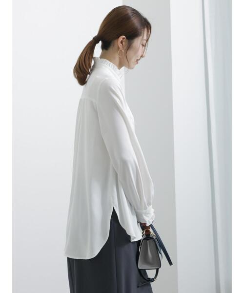 Te chichi(テチチ)の「バイアスレーススタンドフリルブラウス(シャツ/ブラウス・レディース・オフホワイト・F)」の4枚目の写真