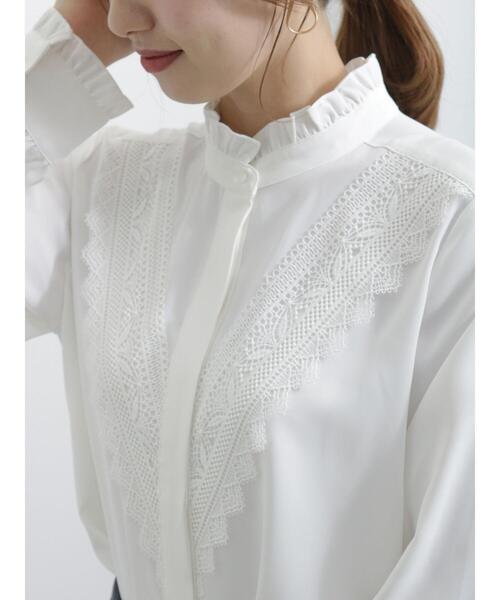 Te chichi(テチチ)の「バイアスレーススタンドフリルブラウス(シャツ/ブラウス・レディース・オフホワイト・F)」の18枚目の写真