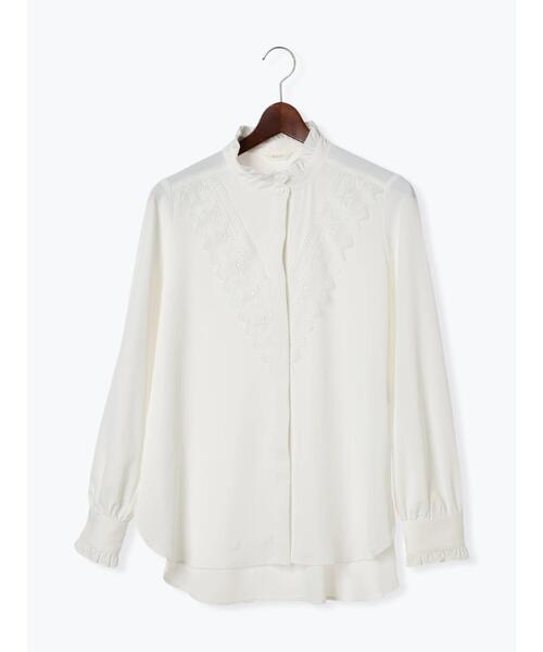 Te chichi(テチチ)の「バイアスレーススタンドフリルブラウス(シャツ/ブラウス・レディース・オフホワイト・F)」の15枚目の写真