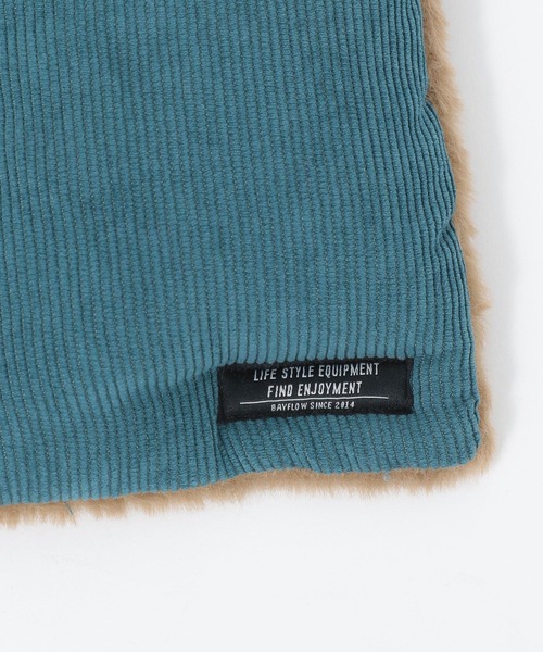 BAYFLOW(ベイフロー)の「コーディロイボアリバーシブルマフラー(マフラー・メンズ・ナチュラル/ベージュ/クリアブルー/ブラック・FREE)」の10枚目の写真