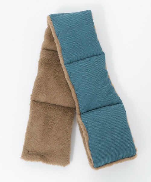 BAYFLOW(ベイフロー)の「コーディロイボアリバーシブルマフラー(マフラー・メンズ・ナチュラル/ベージュ/クリアブルー/ブラック・FREE)」の11枚目の写真