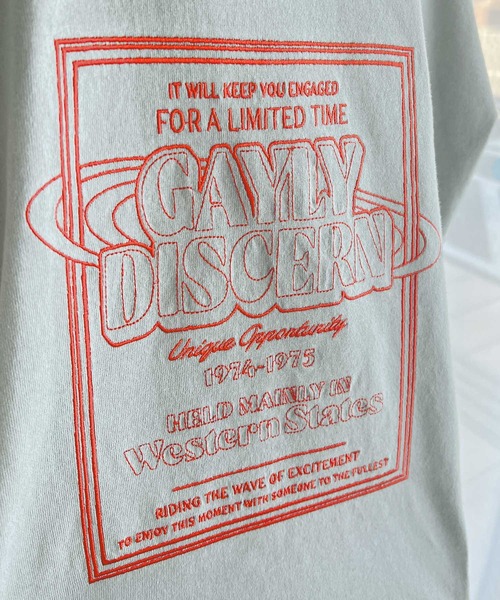 《JaVaジャバコラボ》”ゆるっ”と着映え。オーガニックコットン混夏に使える綿100％前後2wayステッチツアーロゴ刺繍シンプル半袖Tシャツ