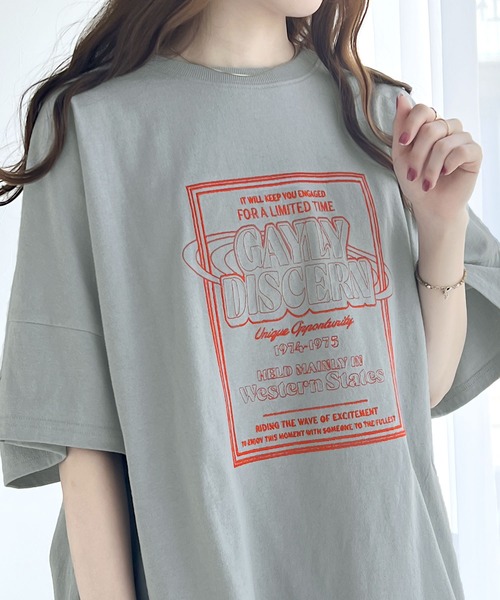 《JaVaジャバコラボ》”ゆるっ”と着映え。オーガニックコットン混夏に使える綿100％前後2wayステッチツアーロゴ刺繍シンプル半袖Tシャツ