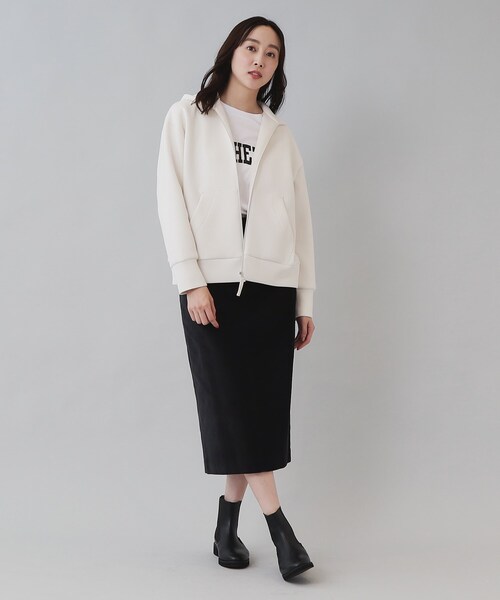 新品　Mサイズ　アンタイトル【羽織りでも/洗える】エアダンボールジップフーディー セール】【1枚でも羽織でも／洗える】エアダンボール ジップ