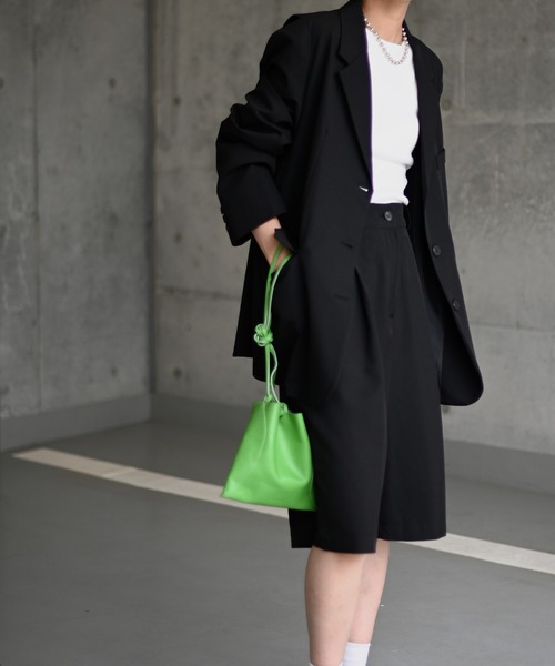 Marient（マリエント）の「ピンタックハーフPT（スラックス・レディース・ブラック・FREE）」の3枚目の写真