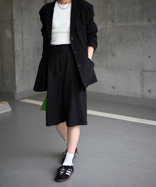 Marient（マリエント）の「ピンタックハーフPT（スラックス・レディース・ブラック・FREE）」の4枚目の写真