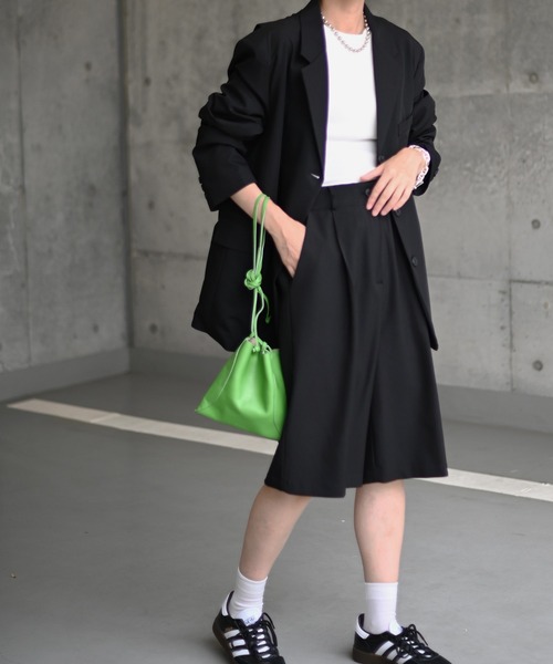 Marient（マリエント）の「ピンタックハーフPT（スラックス・レディース・ブラック・FREE）」の5枚目の写真