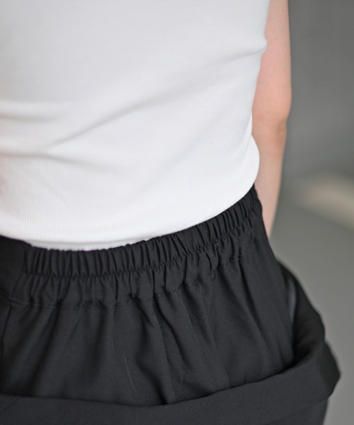 Marient（マリエント）の「ピンタックハーフPT（スラックス・レディース・ブラック・FREE）」の7枚目の写真