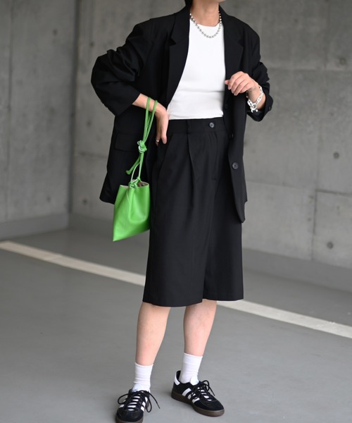 Marient（マリエント）の「ピンタックハーフPT（スラックス・レディース・ブラック・FREE）」の9枚目の写真